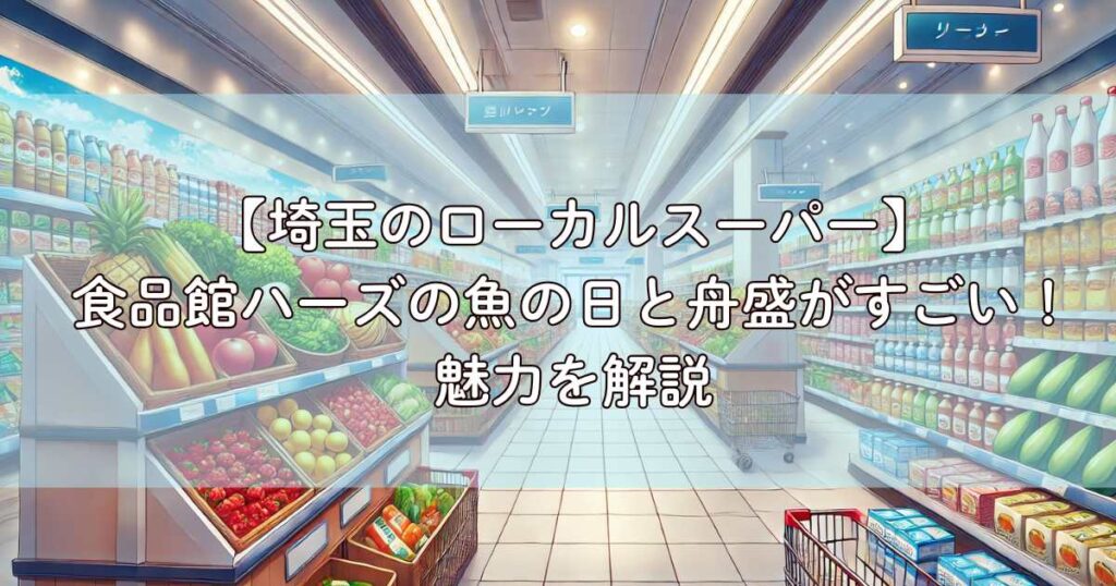 【埼玉のローカルスーパー】食品館ハーズの魚の日と舟盛がすごい！魅力を解説